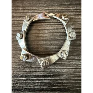 Vintage Sperry 1950s Silver Gear Abstract Bracelet